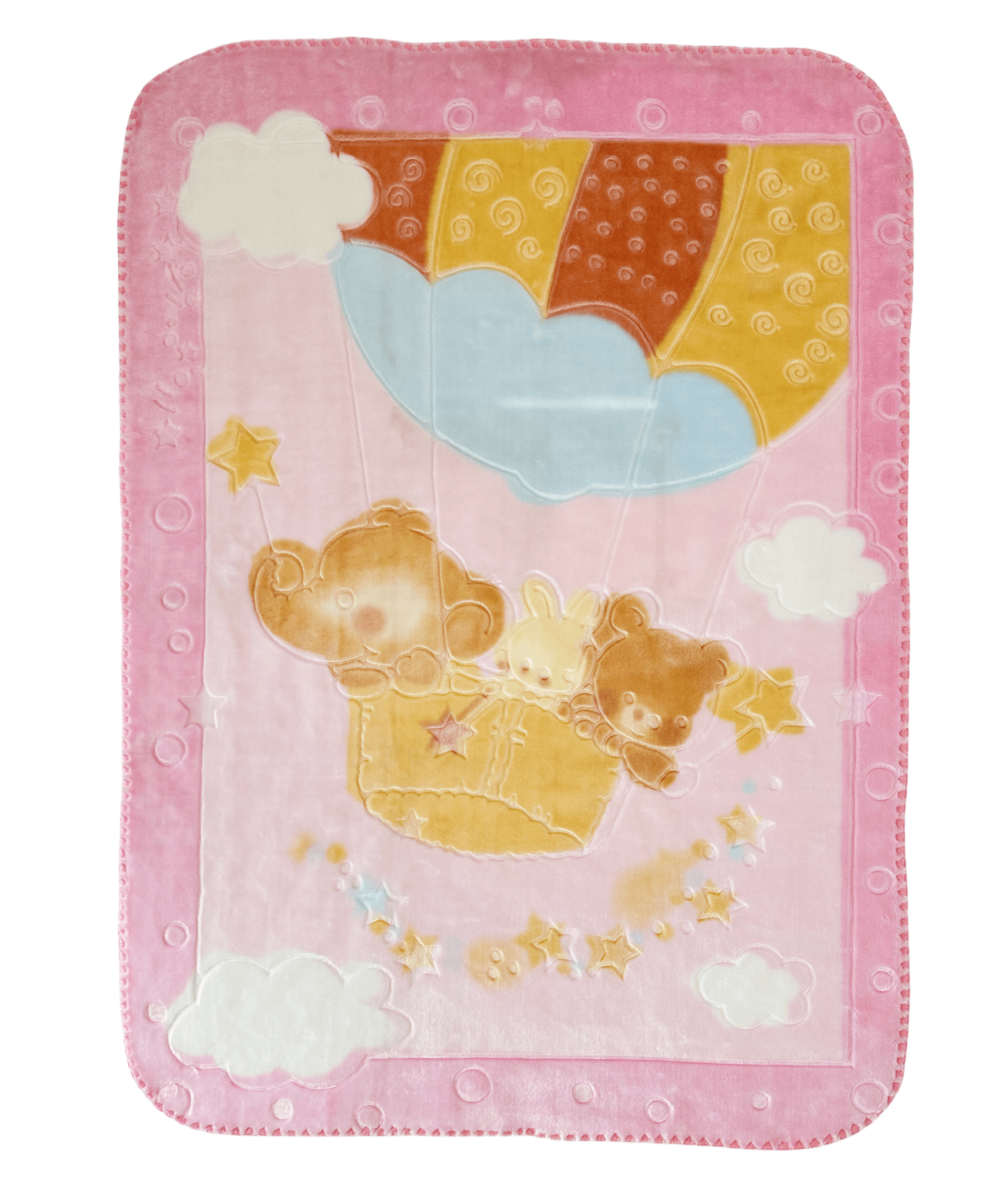 热气球印花压花毯子